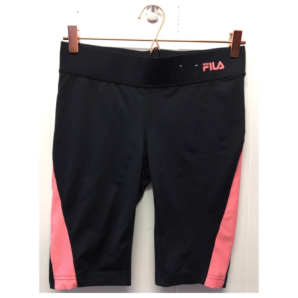 Fila | Work-Out Shorts Pink Stripe W/ Stretch Band •